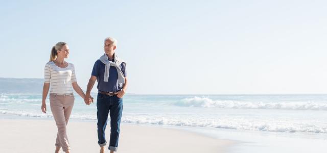 couple walking on the beach